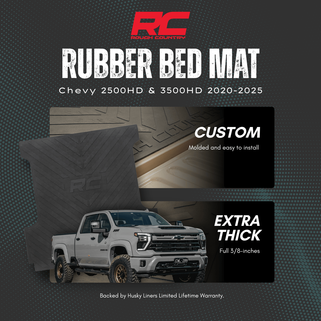 Rough Country Rubber Bed Mat for Chevy | Offroad Industries
