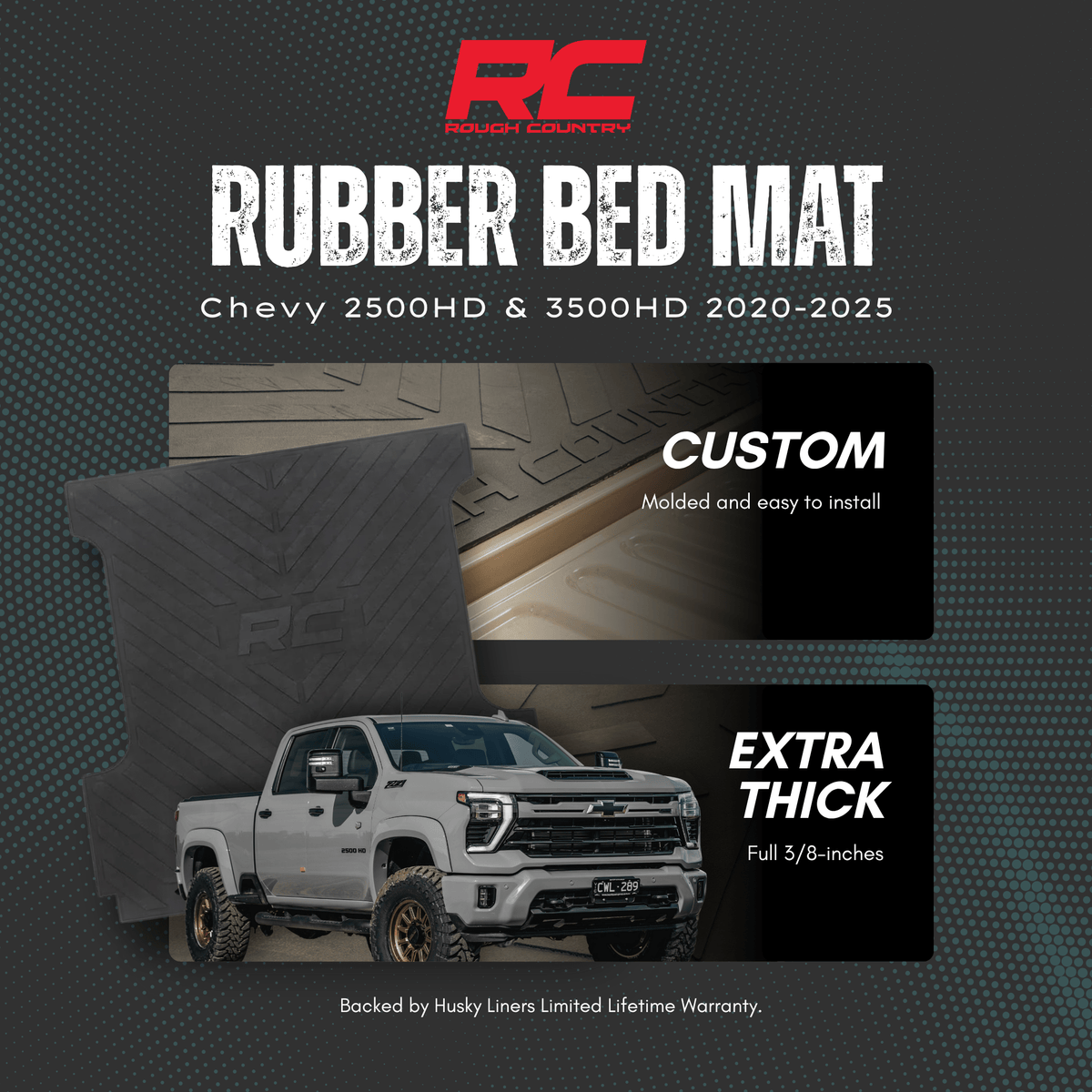 Rough Country Rubber Bed Mat for Chevy | Offroad Industries