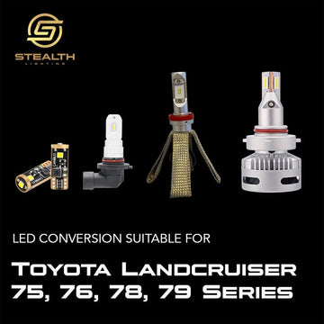 Stealth Lighting LED Headlight Conversion Kit suitable for Toyota Landcruiser 70 Series 76 78 79 - Offroad Industries