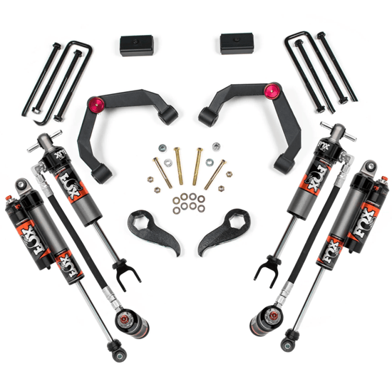 Zone offroad 3" Lift kit with Fox 2.5 Performance Elite 2011- 2019 Chevy Silverado 2500HD. - Offroad Industries