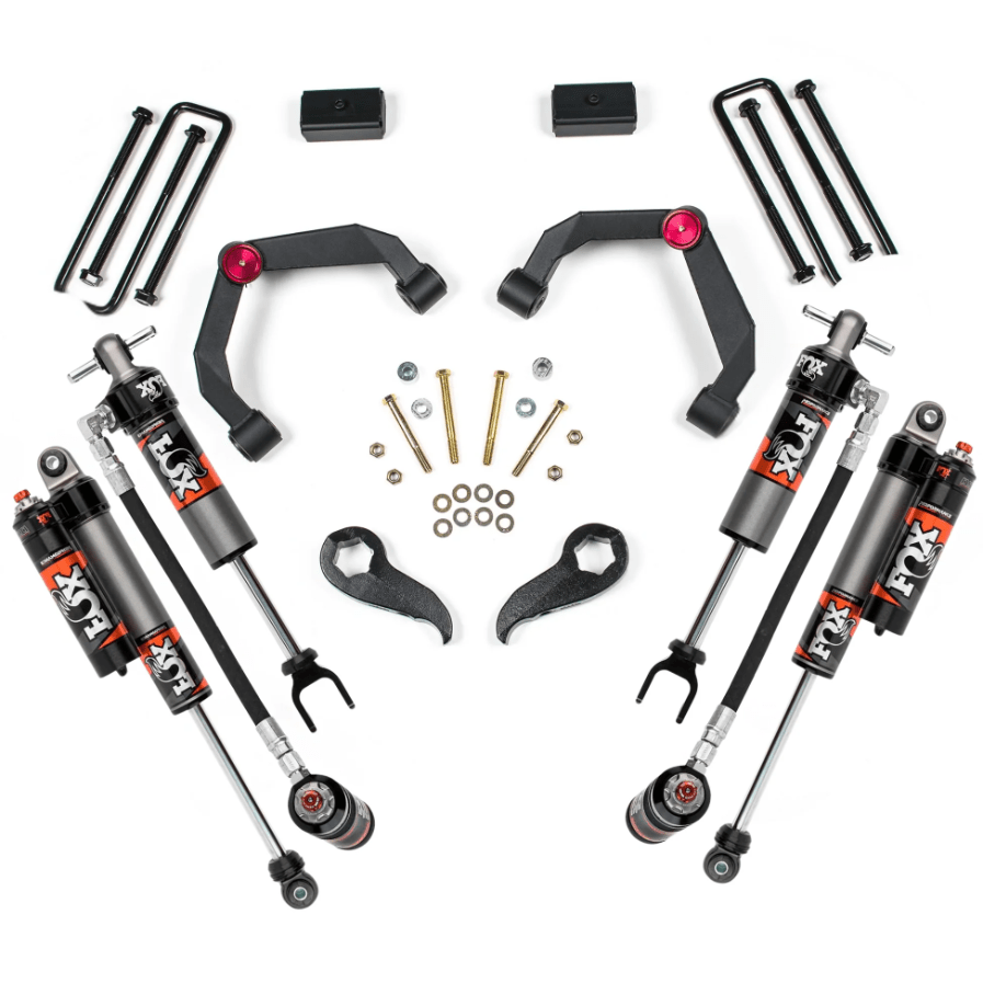 Zone offroad 3" Lift kit with Fox 2.5 Performance Elite 2011- 2019 Chevy Silverado 2500HD. - Offroad Industries