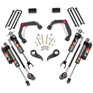 Zone offroad 3" Lift kit with Fox 2.5 Performance Elite 2011- 2019 Chevy Silverado 2500HD. - Offroad Industries