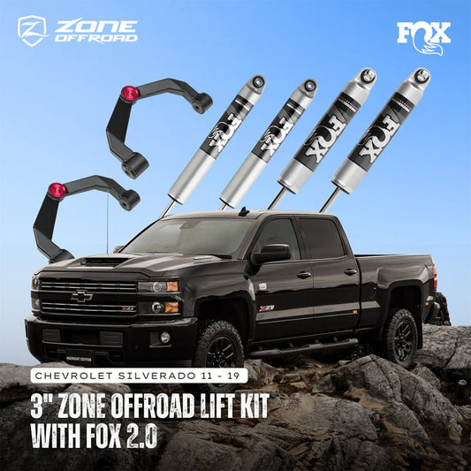 Zone Offroad Fox 2.5 HTO 3 Inch Lift Kit | Chevy Silverado & GMC Sierra 2500HD (11 - 19) - Offroad Industries