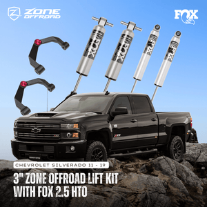 Zone Offroad Fox 2.5 HTO 3 Inch Lift Kit | Chevy Silverado & GMC Sierra 2500HD (11 - 19) - Offroad Industries