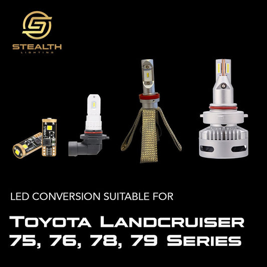 Stealth Lighting LED Headlight Conversion Kit suitable for Toyota Landcruiser 70 Series 76 78 79 - Offroad Industries