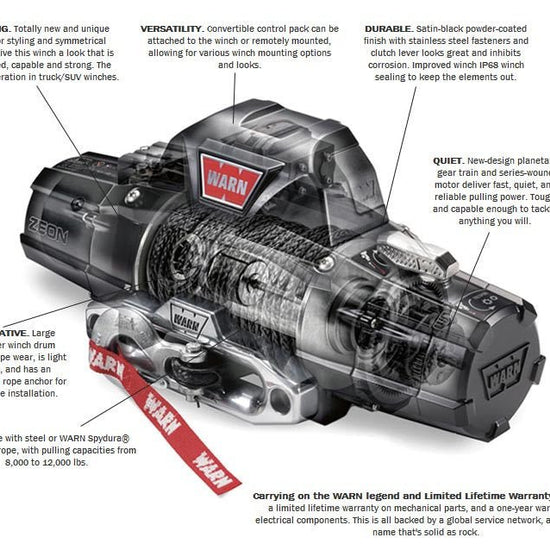 WARN ZEON 10 - s Winch Sythentic Rope - Offroad Industries
